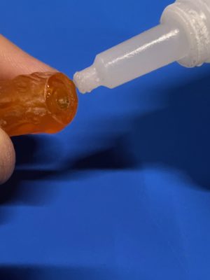 Apply Glue to the Flame Effect Base